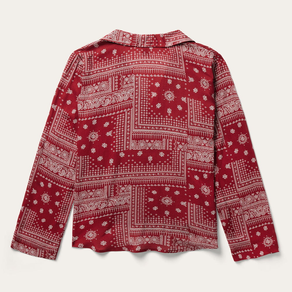 Red Bandana Patchwork Blouse Red | Stetson