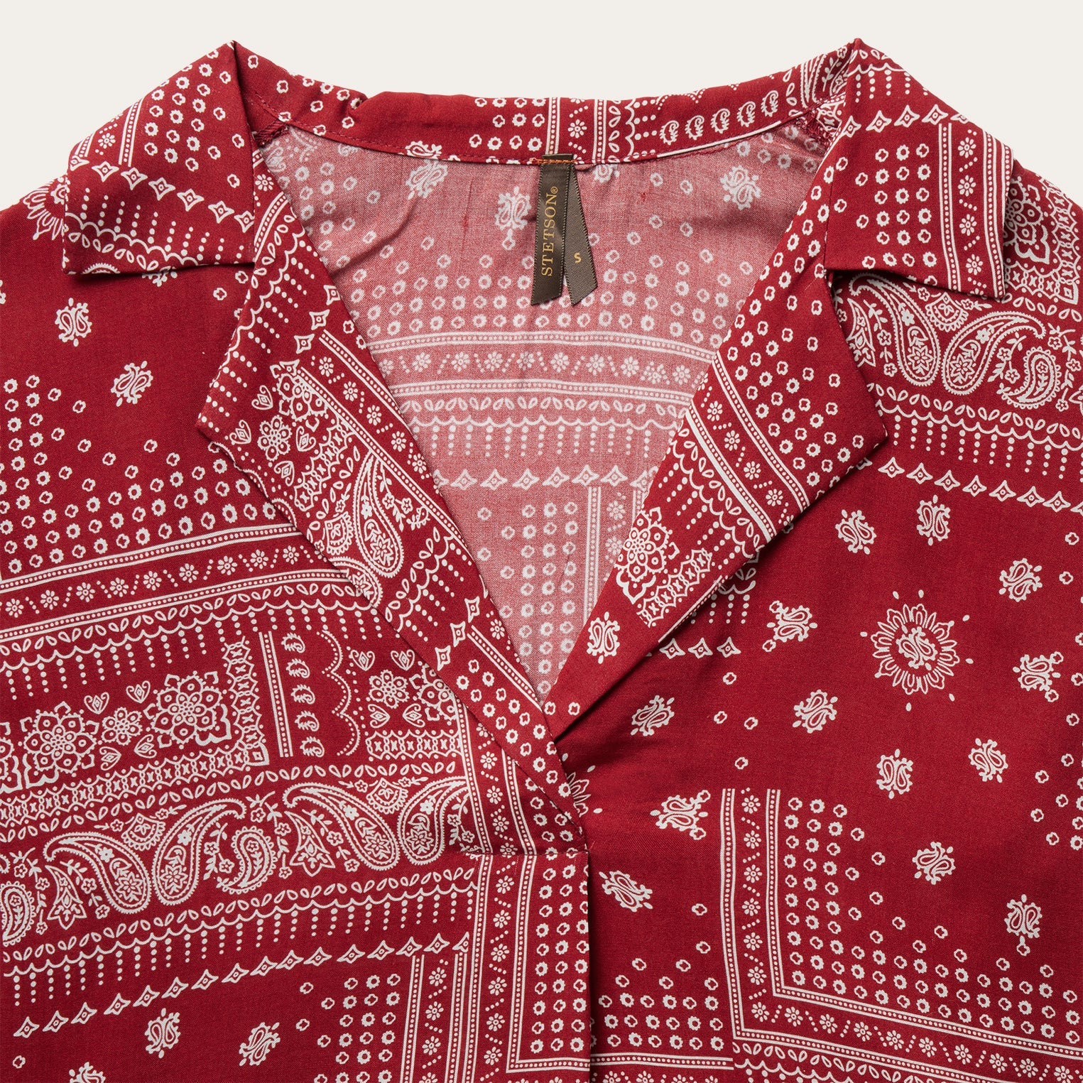 Red Bandana Patchwork Blouse Red | Stetson