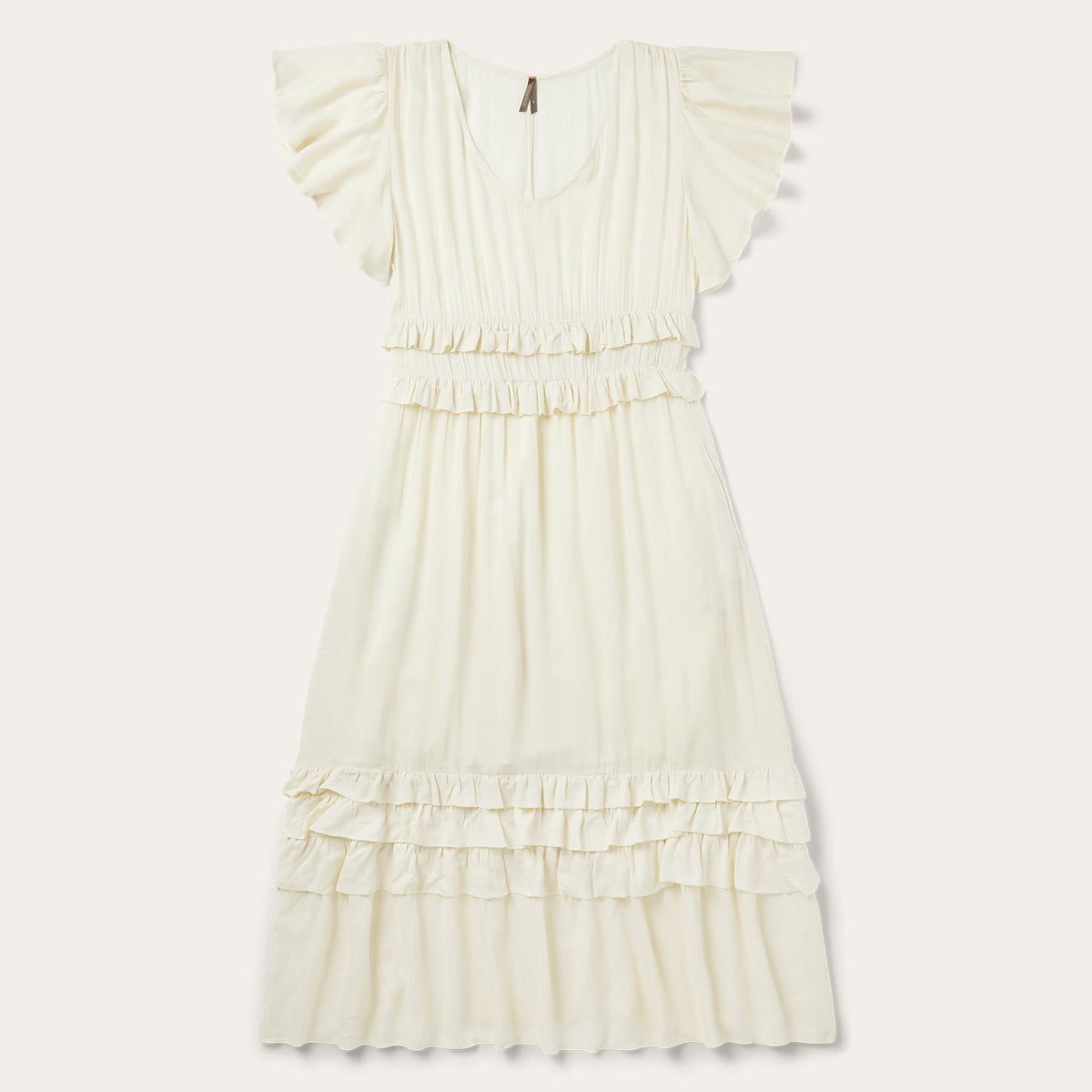 Cream Herringbone Dress White | Stetson