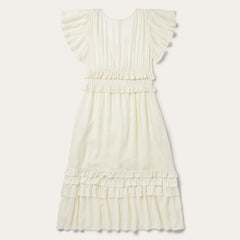 Cream Herringbone Dress White | Stetson