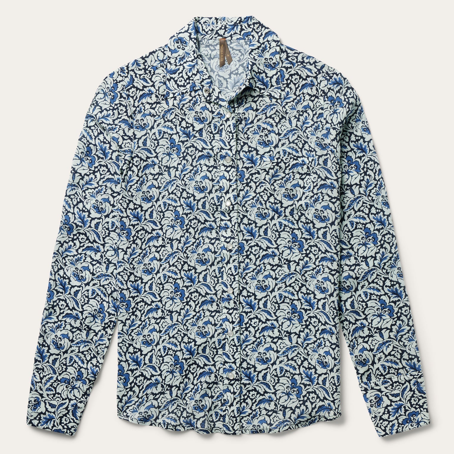 Indigo Tapestry Print Shirt Blue | Stetson