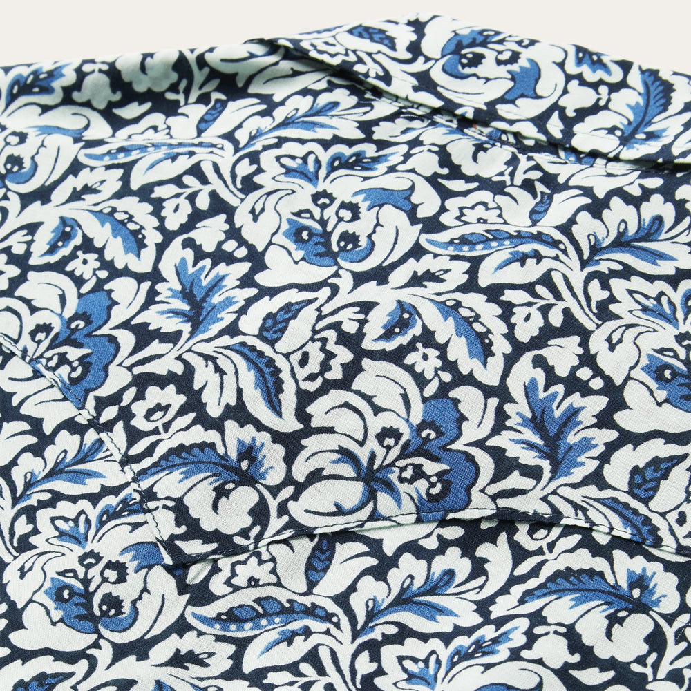 Indigo Tapestry Print Shirt Blue | Stetson