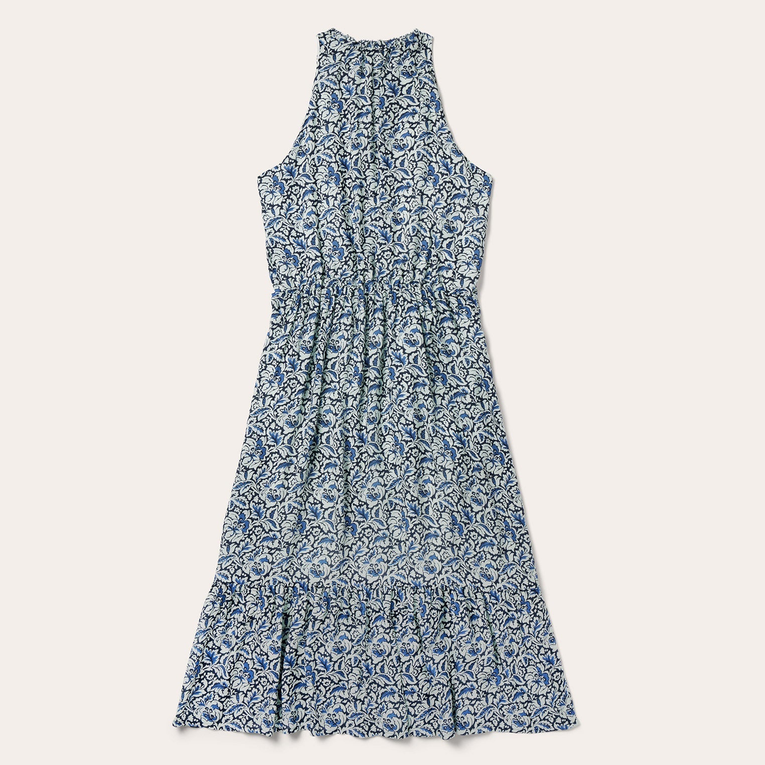 Indigo Tapestry Print Prairie Dress Blue | Stetson