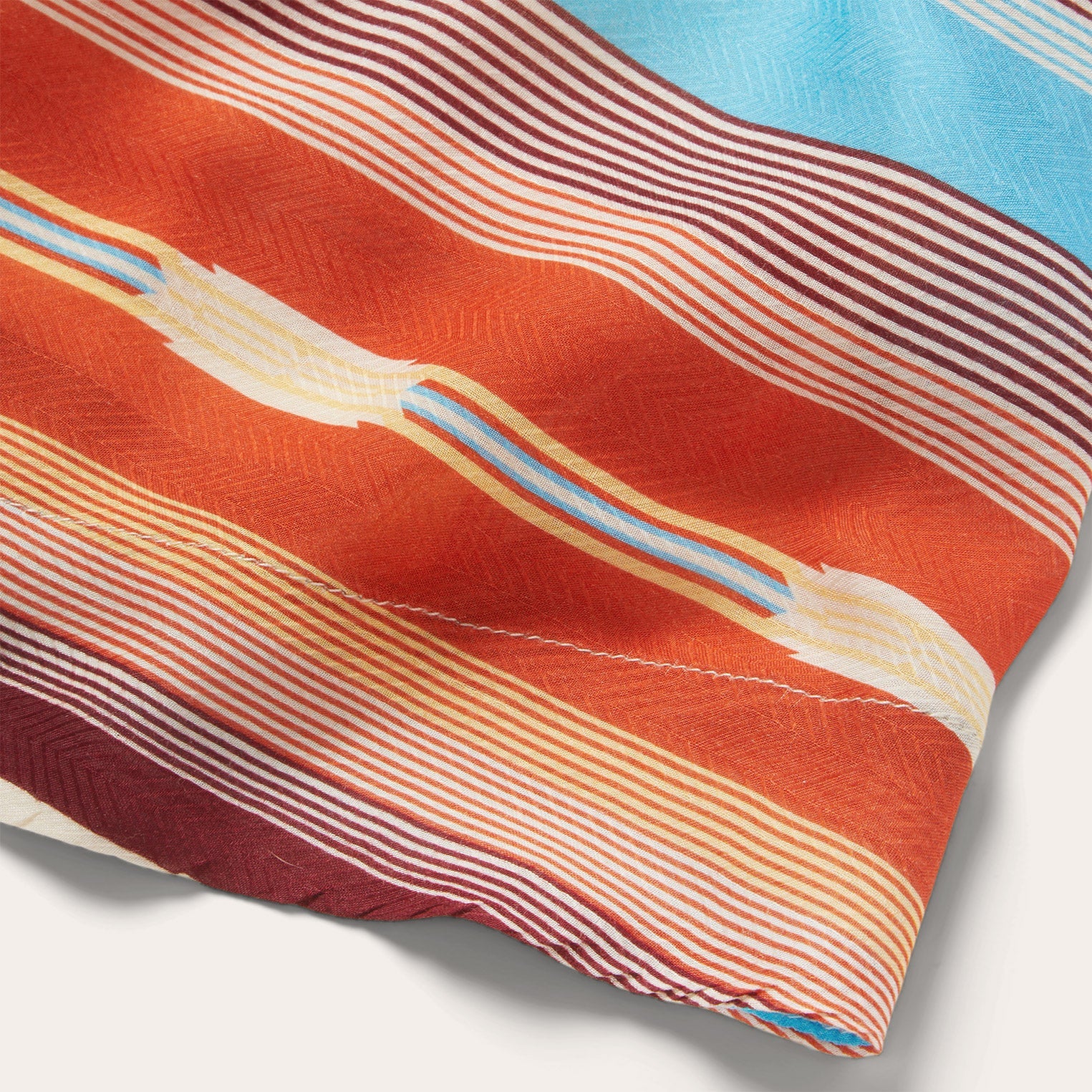 Sunset Serape Print Rayon Herringbone Wrap Front Dress Multi | Stetson