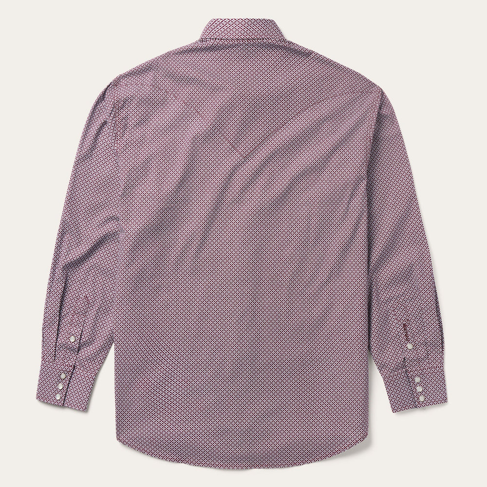 Four Point Geo Print Western Shirt Blue | Stetson