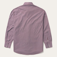 Four Point Geo Print Western Shirt Blue | Stetson