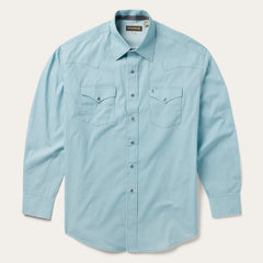 Silver Diamond Neat Print Western Shirt Blue | Stetson