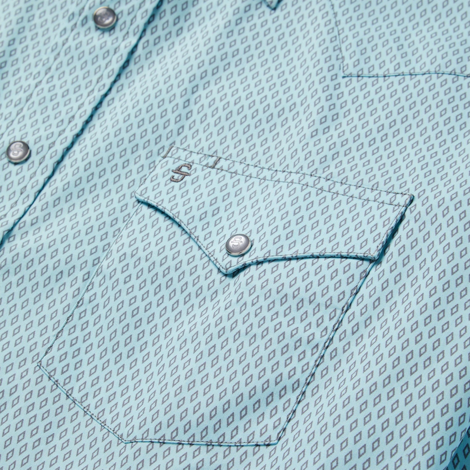 Silver Diamond Neat Print Western Shirt Blue | Stetson