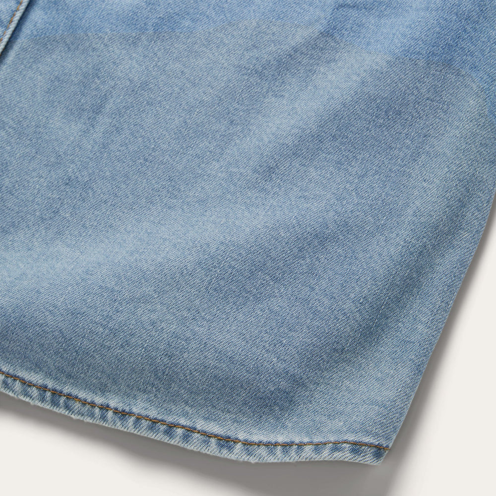 Embroidered Denim Shirt Dress Blue | Stetson