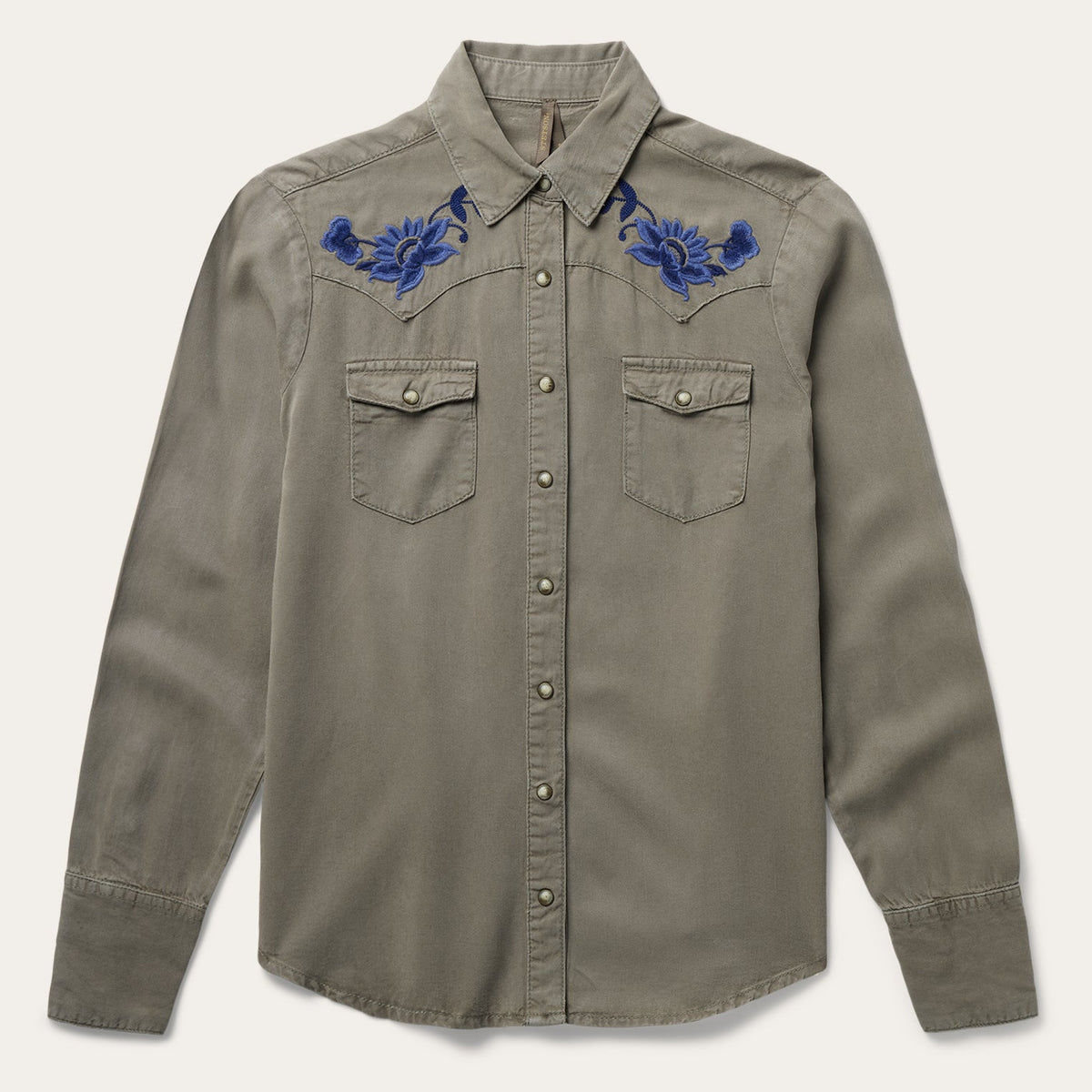 Olive Twill Western Shirt Green | Stetson