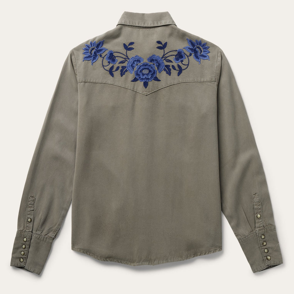 Olive Twill Western Shirt Green | Stetson