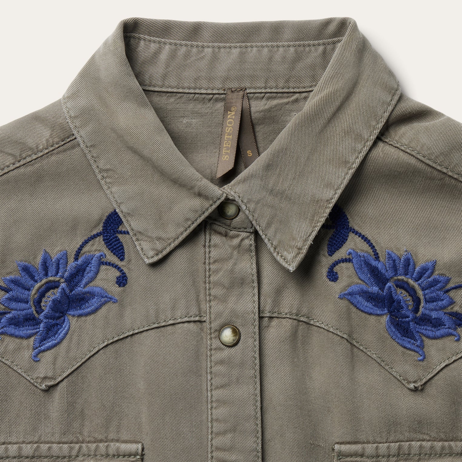 Olive Twill Western Shirt Green | Stetson