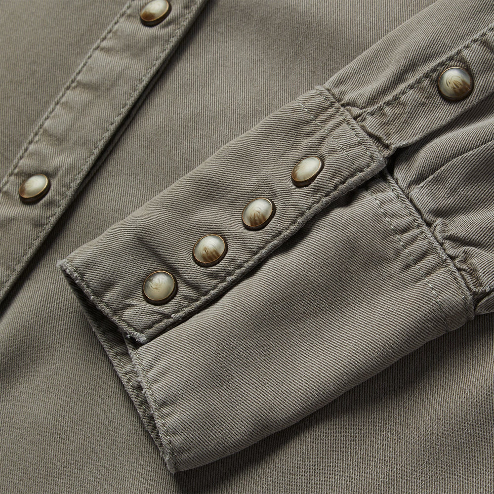 Olive Twill Western Shirt Green | Stetson