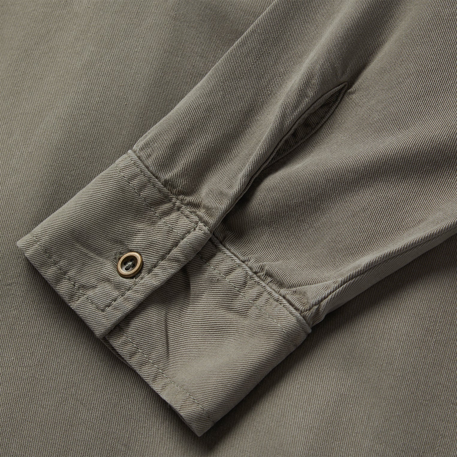 Olive Twill Peasant Blouse Green | Stetson