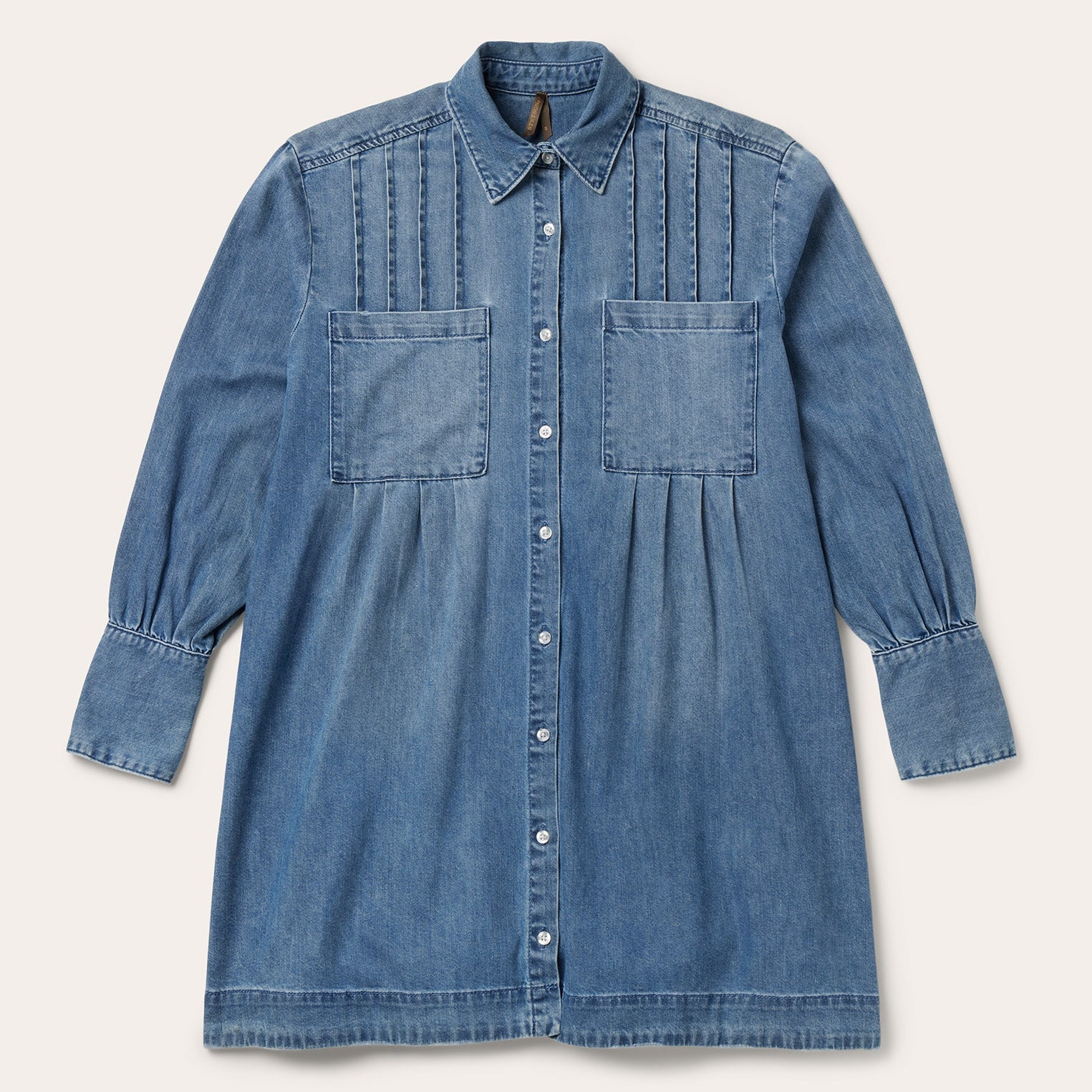 Denim Button Front Shirt Dress Blue | Stetson