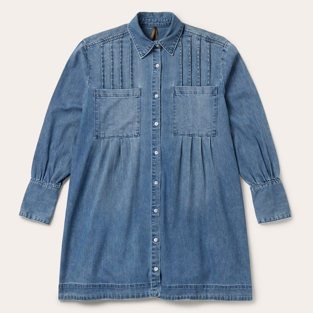 Denim Button Front Shirt Dress Blue | Stetson