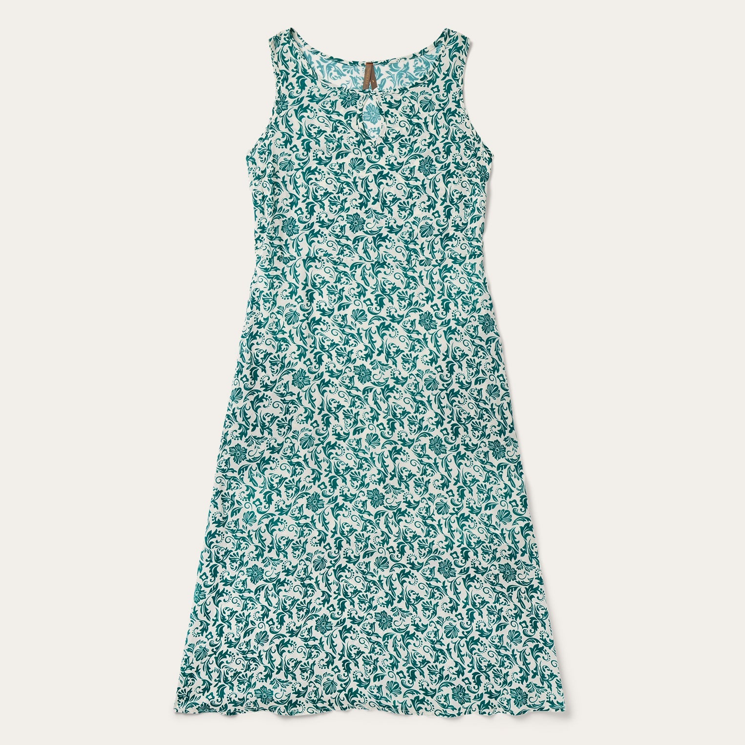 Jade Floral Print Sleeveless Dress Green | Stetson