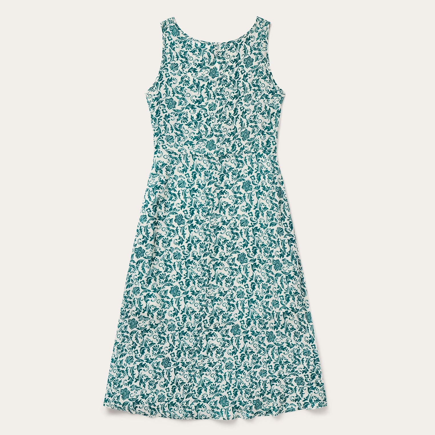 Jade Floral Print Sleeveless Dress Green | Stetson