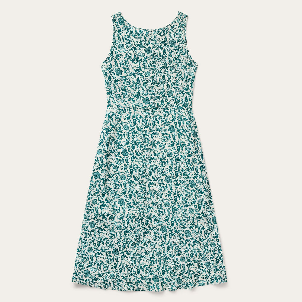 Jade Floral Print Sleeveless Dress Green | Stetson