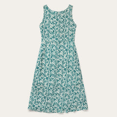 Jade Floral Print Sleeveless Dress Green | Stetson