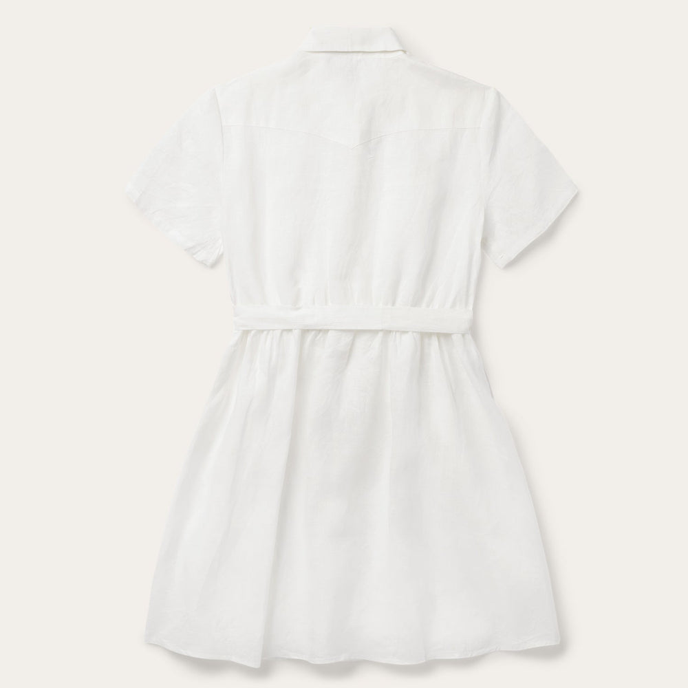 White Linen Shirt Dress White | Stetson