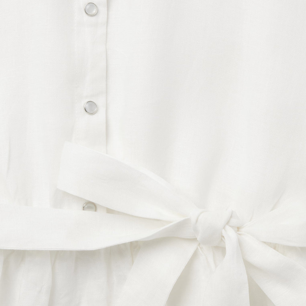 White Linen Shirt Dress White | Stetson