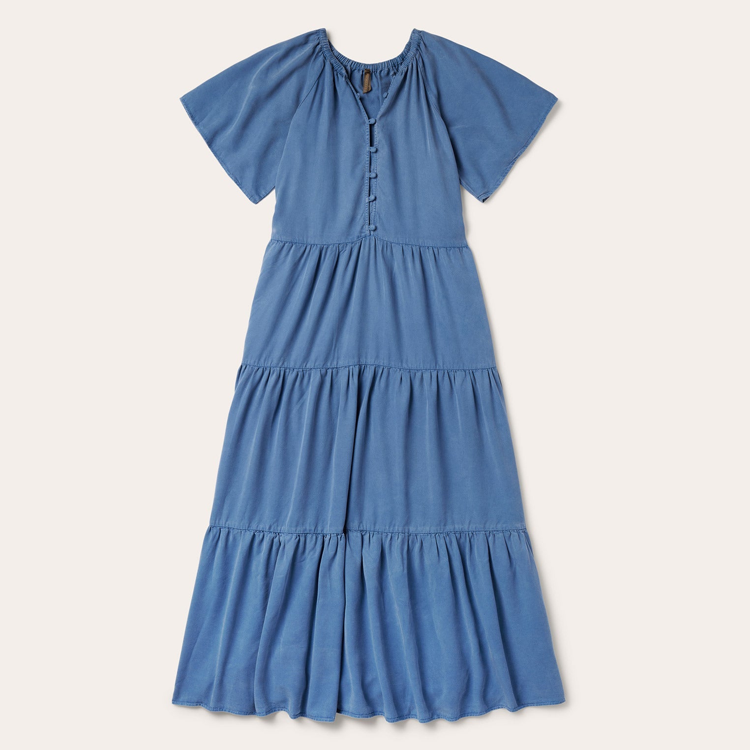 Denim Long Three Tiered Dress Blue | Stetson