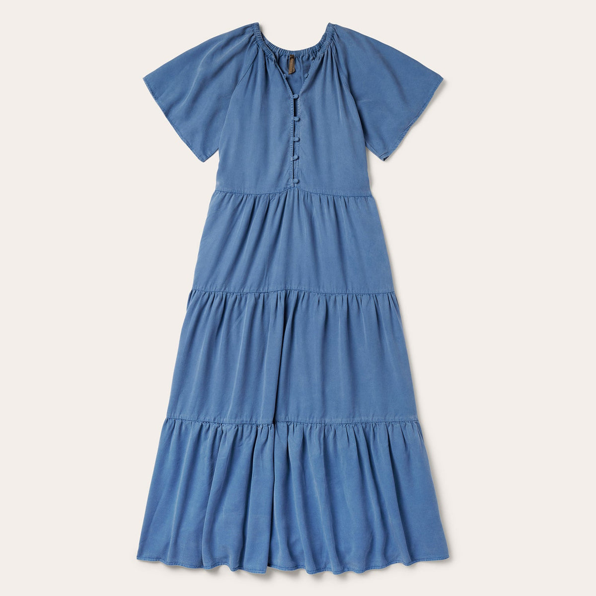 Denim Long Three Tiered Dress Blue | Stetson