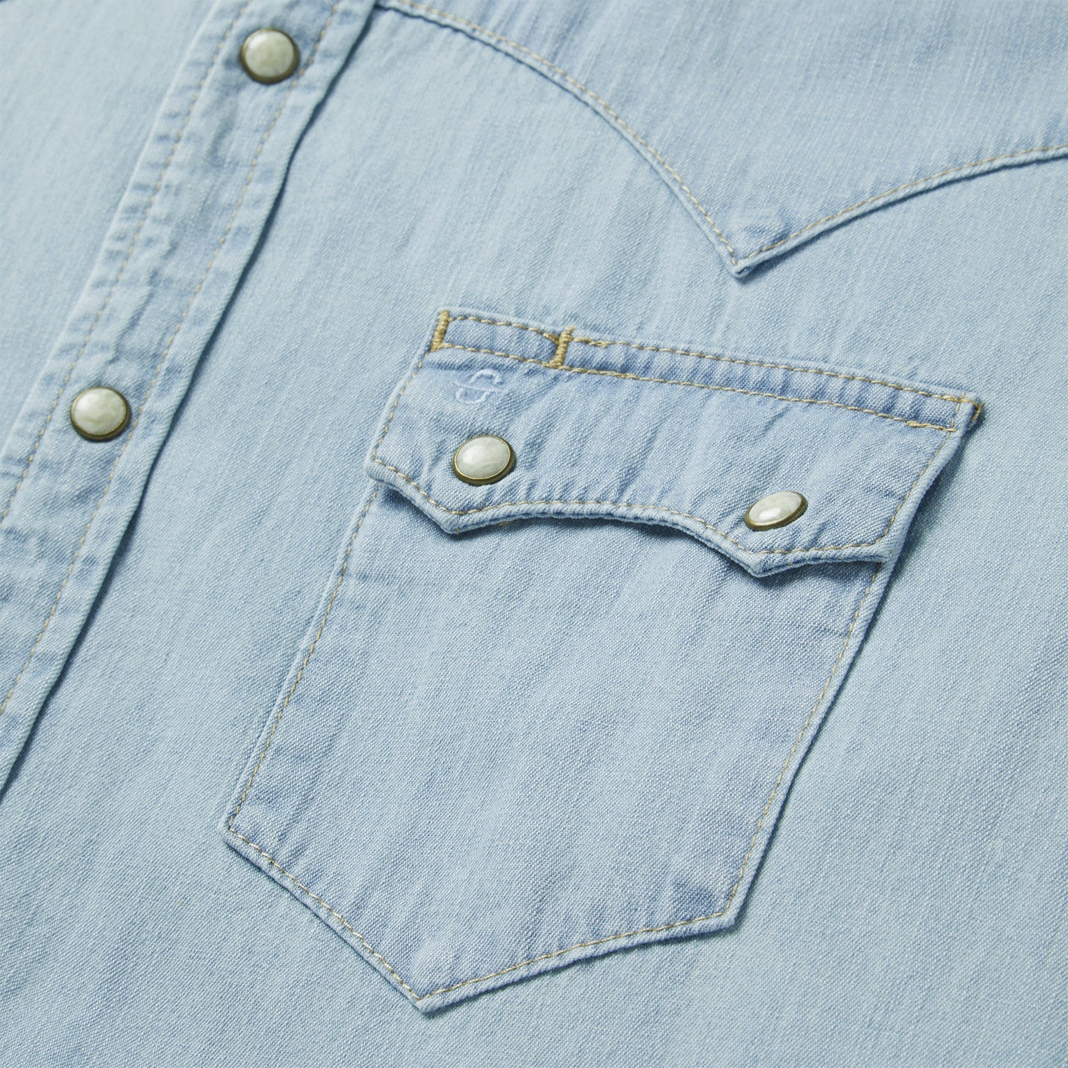 Light Blue Denim Western Shirt Blue | Stetson