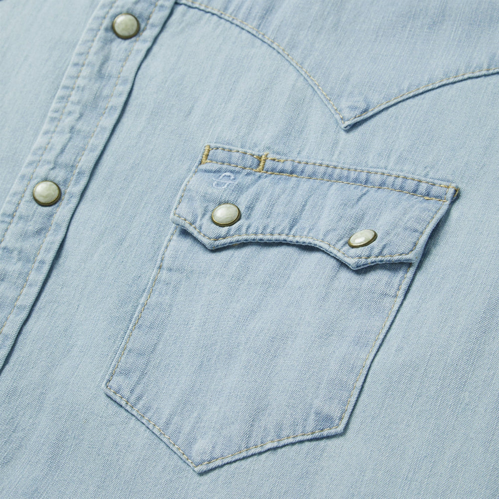 Light Blue Denim Western Shirt Blue | Stetson