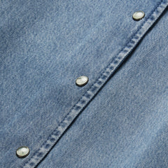 Denim Snap Front Blouse Blue | Stetson