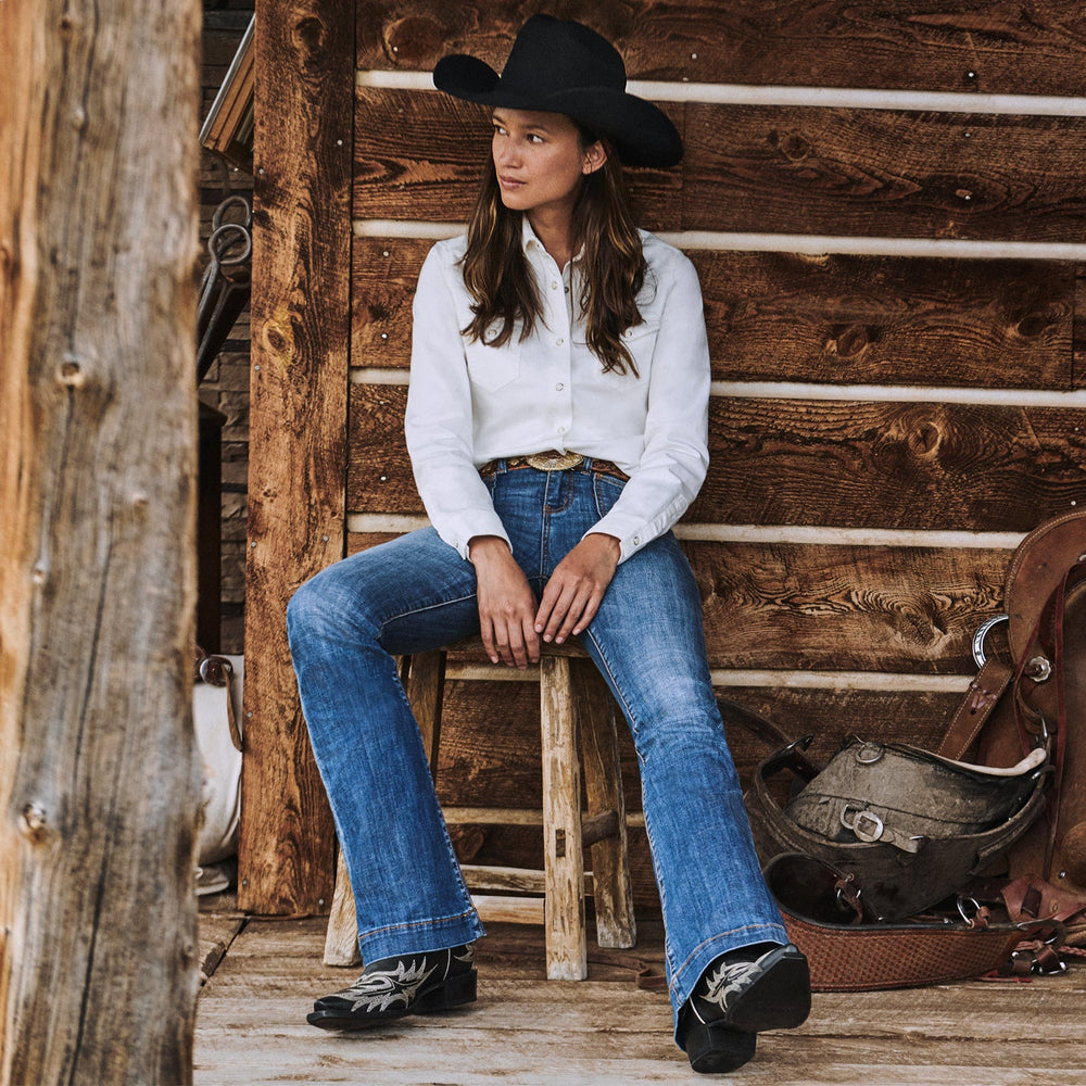 921 High Rise Flare Jeans Blue | Stetson