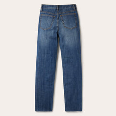 915 High Rise Straight Fit Crop Jeans Blue | Stetson