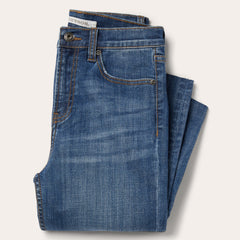 915 High Rise Straight Fit Crop Jeans Blue | Stetson