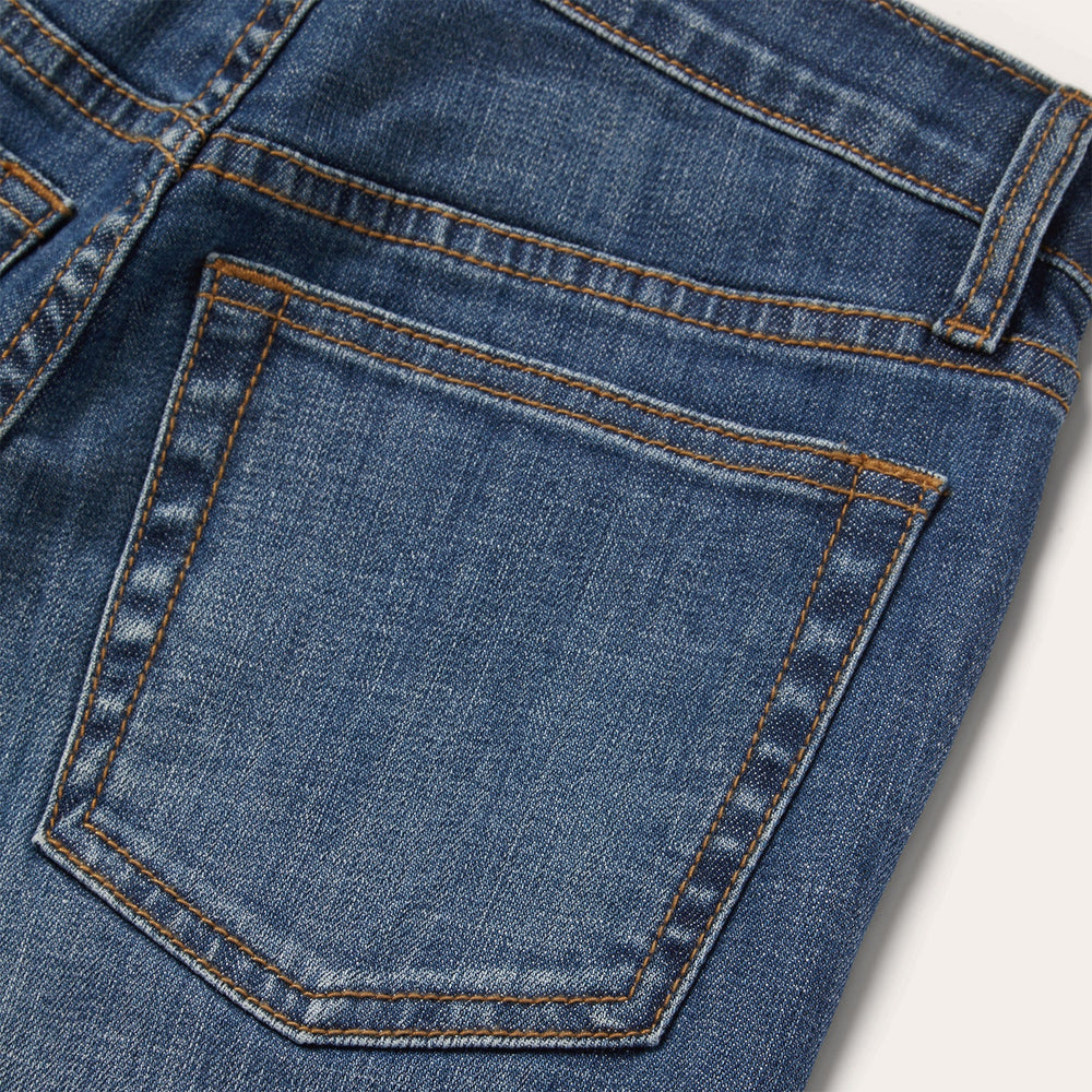 915 High Rise Straight Fit Crop Jeans Blue | Stetson