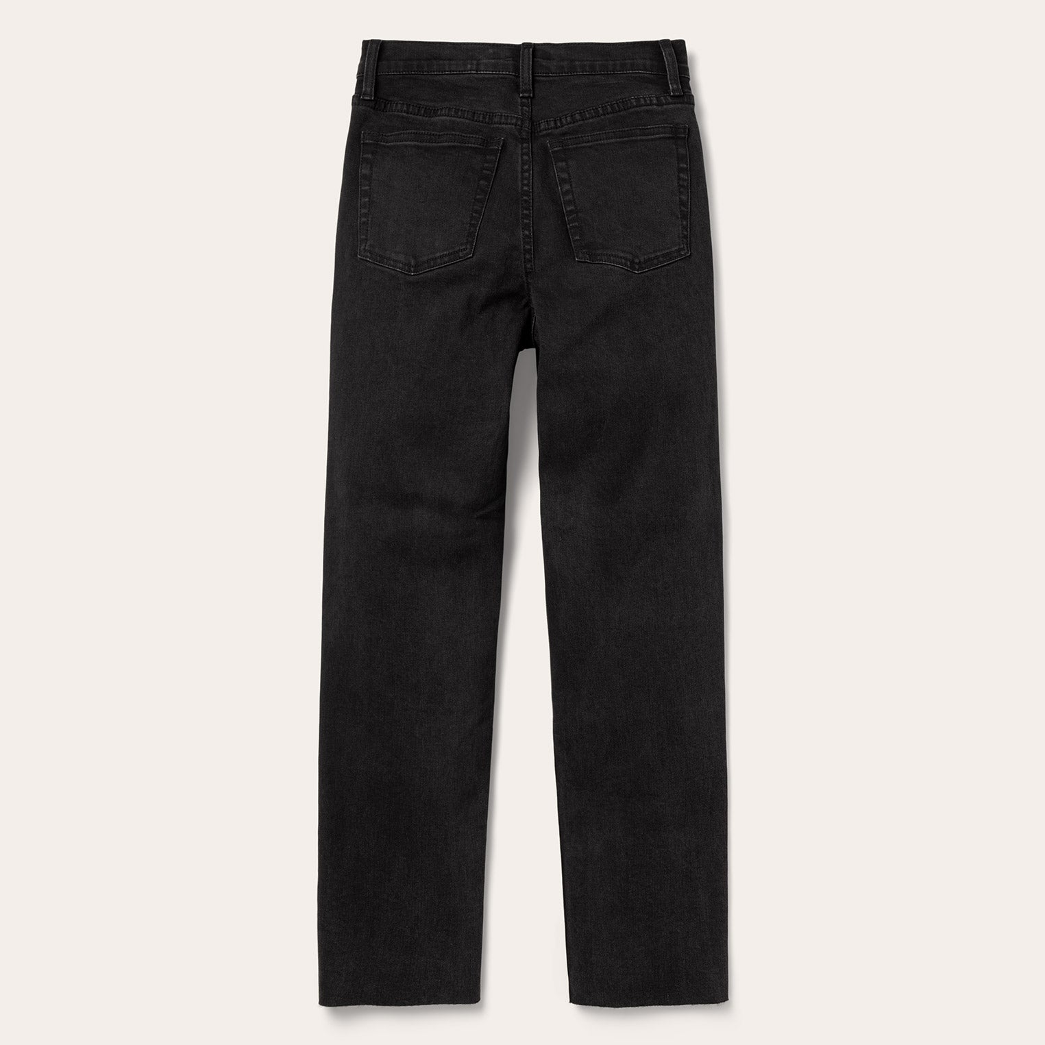 915 High Rise Straight Fit Crop Jeans Black | Stetson