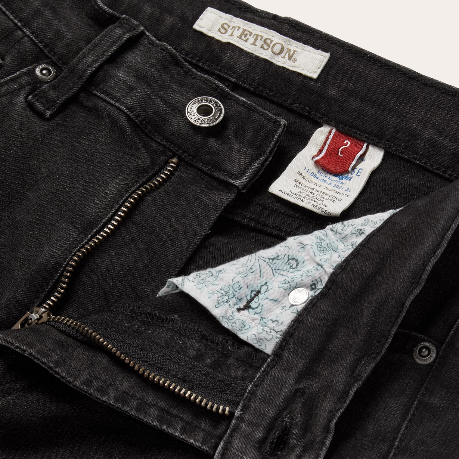 915 High Rise Straight Fit Crop Jeans Black | Stetson