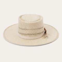 Batterson Straw Hat Ivory/Tan | Stetson