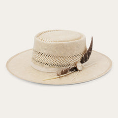 Batterson Straw Hat Ivory/Tan | Stetson
