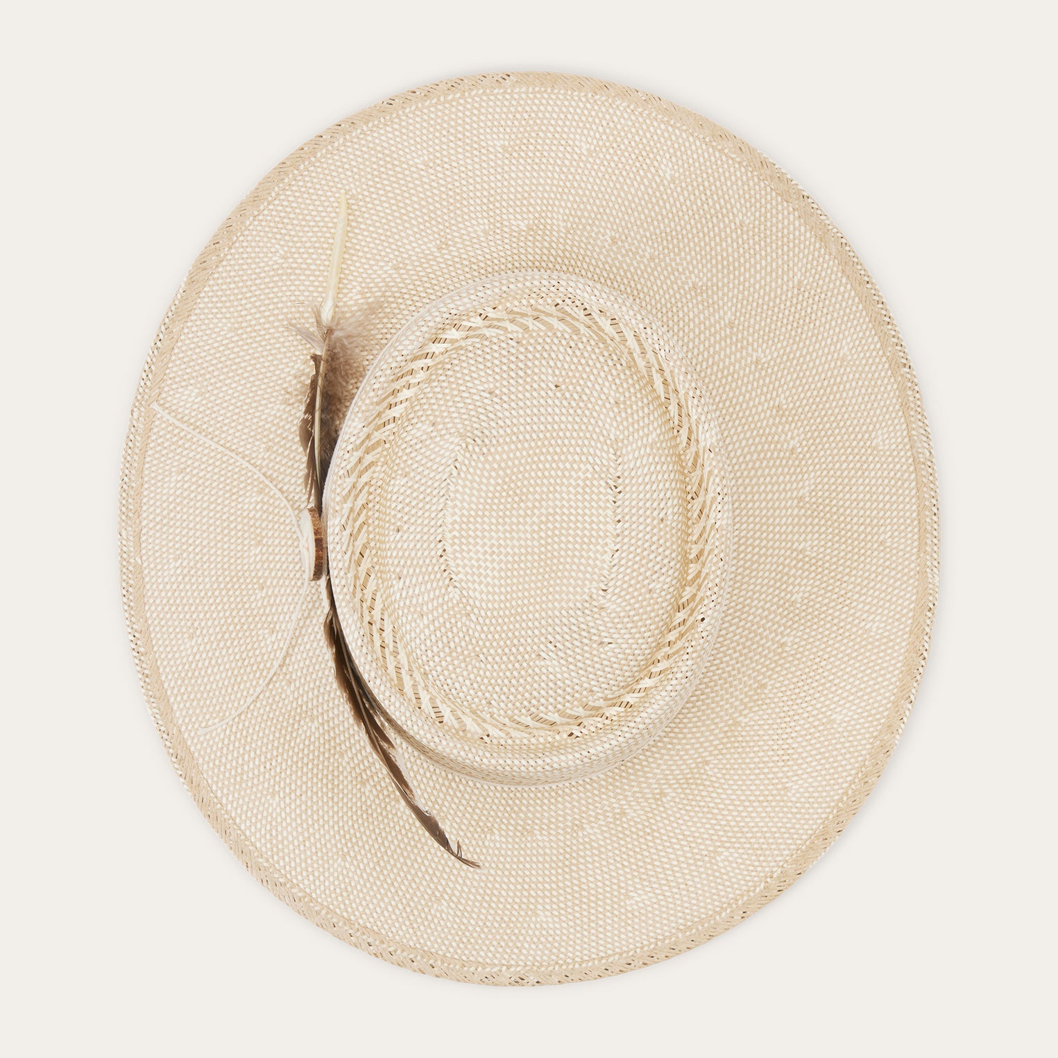 Batterson Straw Hat Ivory/Tan | Stetson