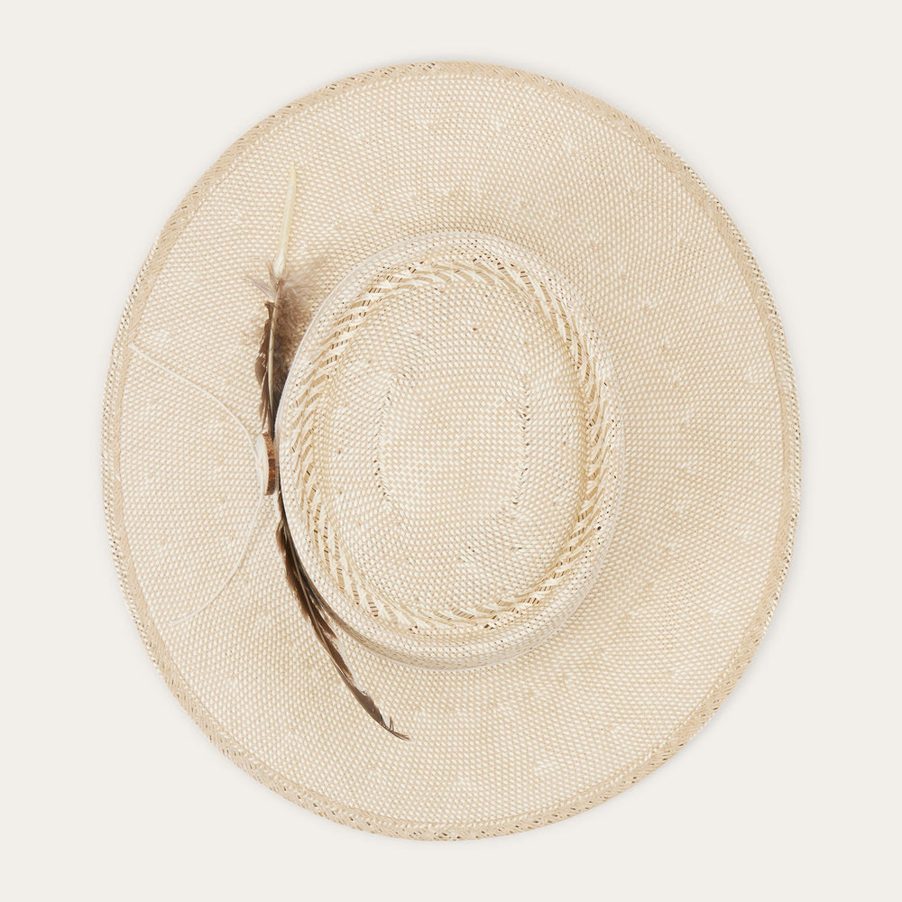 Batterson Straw Hat Ivory/Tan | Stetson