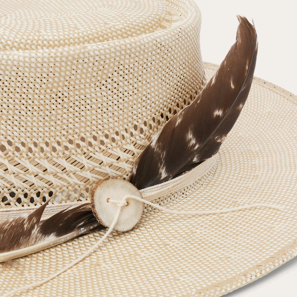 Batterson Straw Hat Ivory/Tan | Stetson