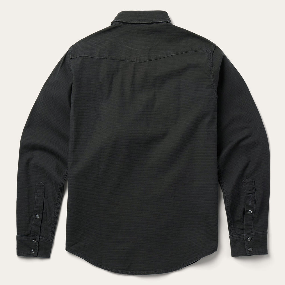 Charcoal Corded Denim Shirt Grey | Stetson