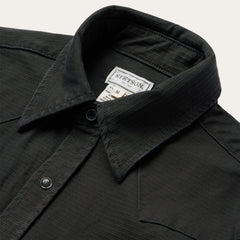 Charcoal Corded Denim Shirt Grey | Stetson