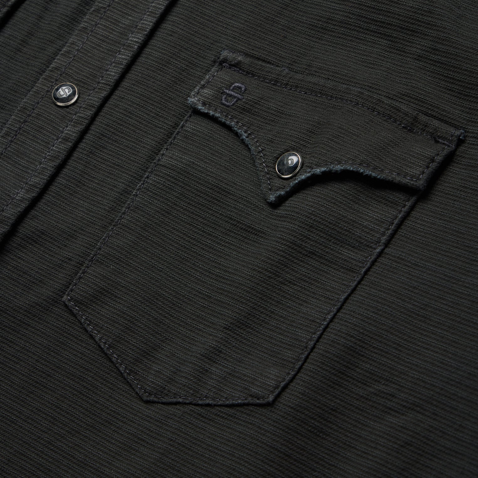 Charcoal Corded Denim Shirt Grey | Stetson
