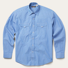 Blue Western Stripe Shirt Blue | Stetson