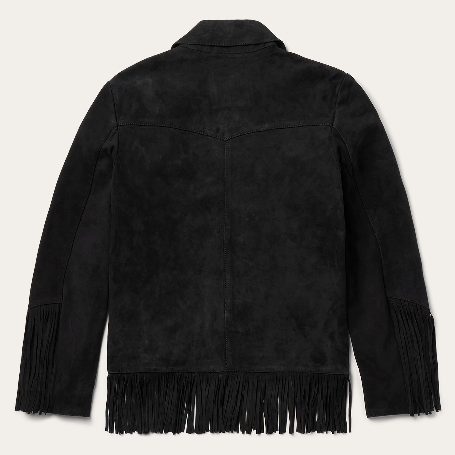 Fringe Suede Jacket Black | Stetson