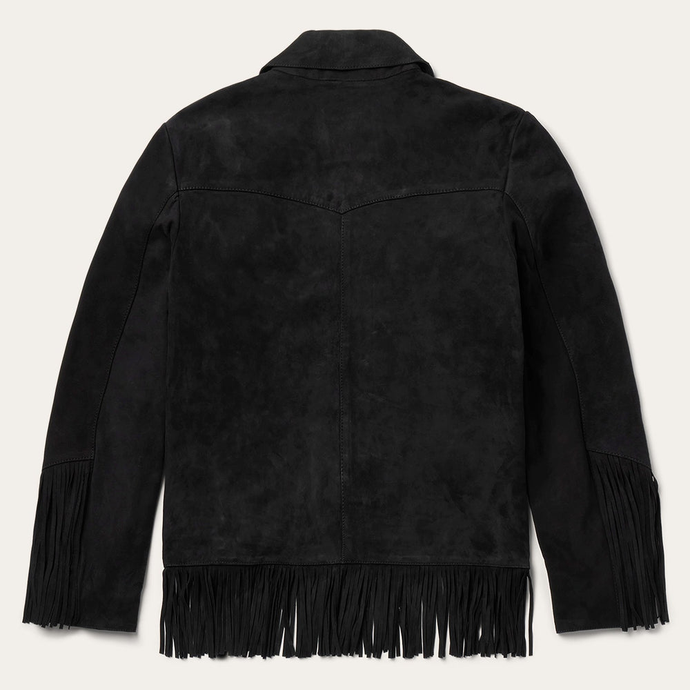 Fringe Suede Jacket Black | Stetson