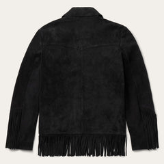 Fringe Suede Jacket Black | Stetson