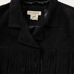 Fringe Suede Jacket Black | Stetson